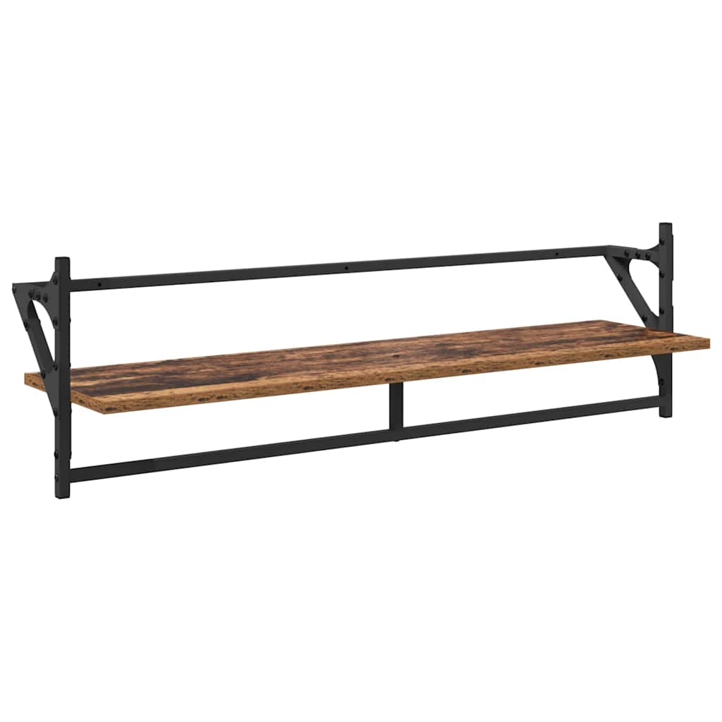 Sieninių lentynų komplektas su lentyna 6 pcs Senovinis medis