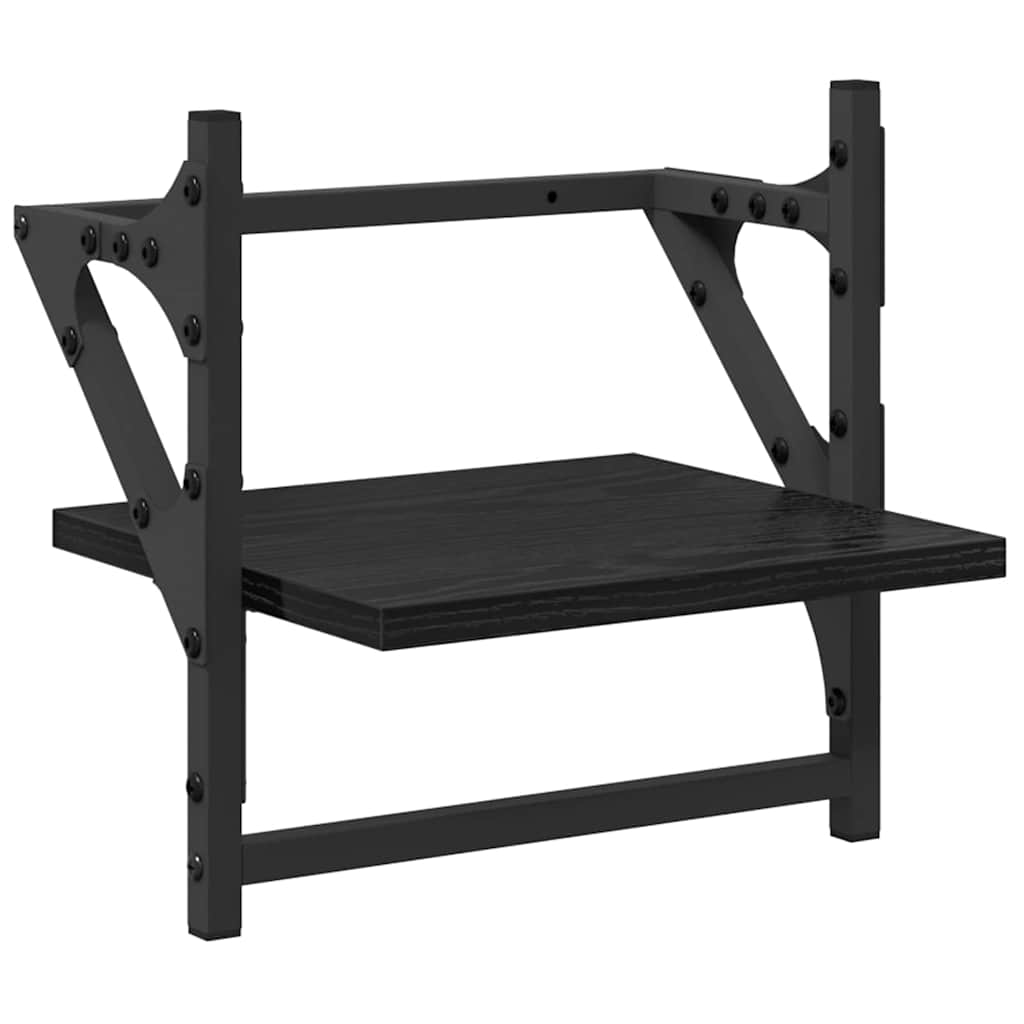 Sieninių lentynų komplektas su lentyna 6 pcs Juodas ąžuolas