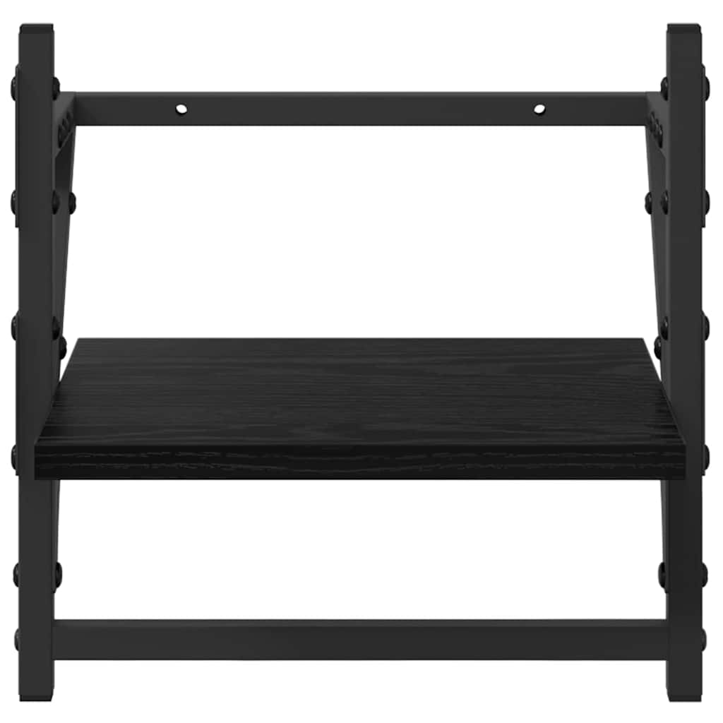 Sieninių lentynų komplektas su lentyna 6 pcs Juodas ąžuolas