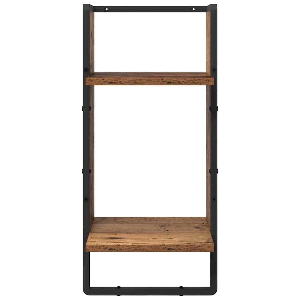 Sieninių lentynų komplektas su lentyna 4 pcs Senovinis medis