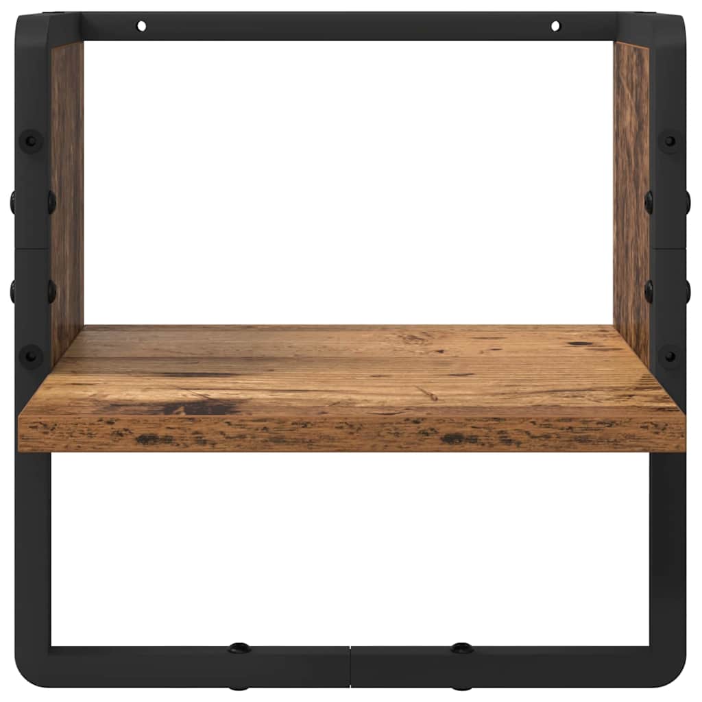 Sieninių lentynų komplektas su lentyna 4 pcs Senovinis medis