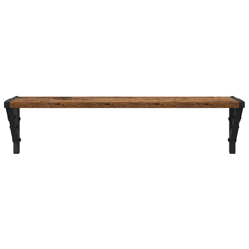 Sieninės lentynos 2 pcs Senovinis medis 60 x 15 x 15,5 cm