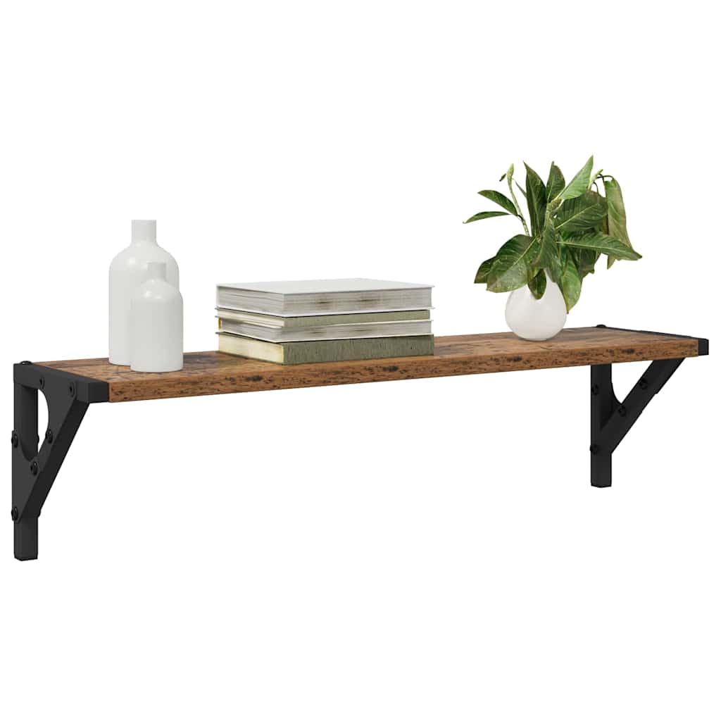 Sieninės lentynos 2 pcs Senovinis medis 60 x 15 x 15,5 cm