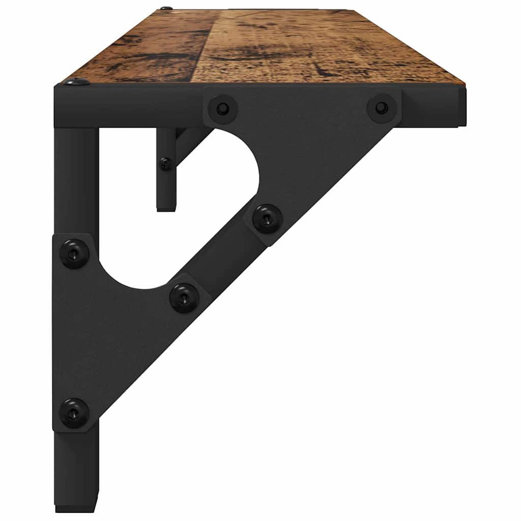 Sieninės lentynos 2 pcs Senovinis medis 60 x 15 x 15,5 cm