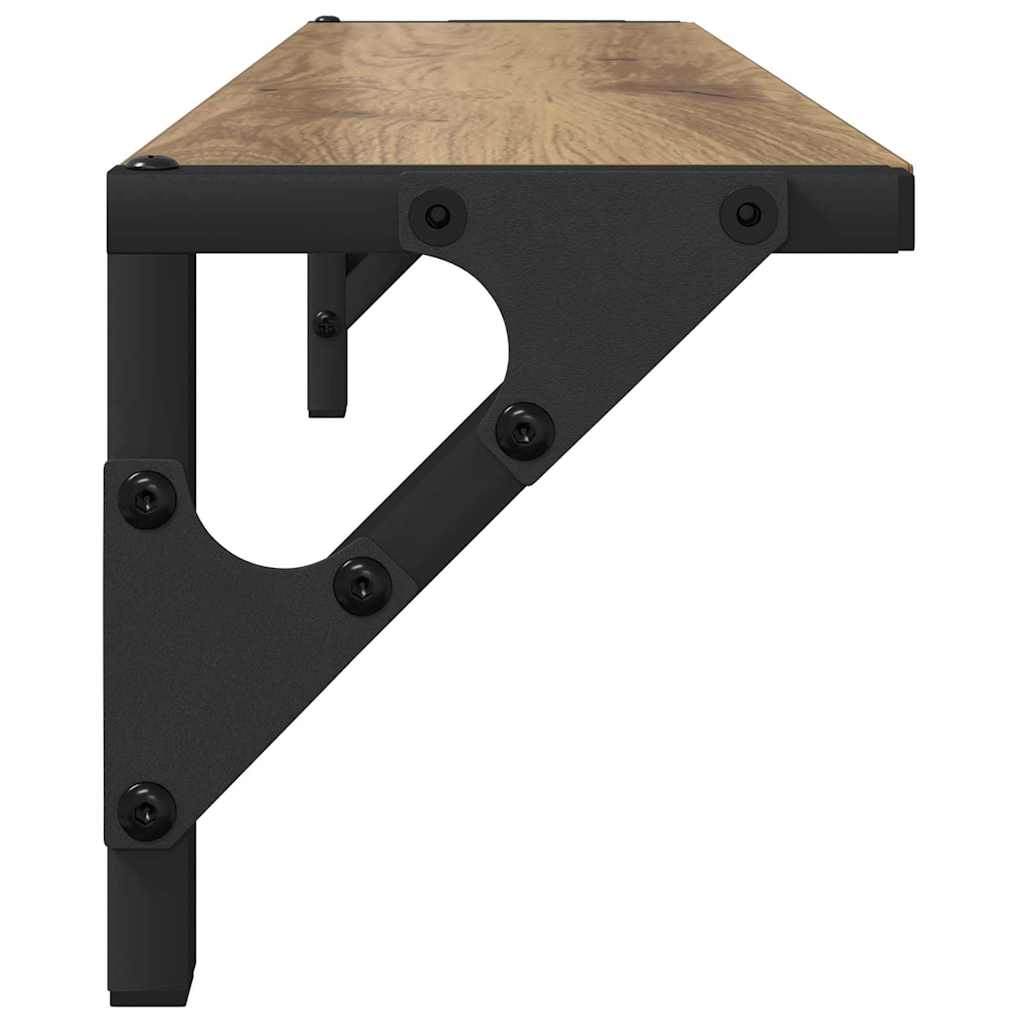 Sieninės lentynos 2 pcs Amatininkų ąžuolas 60 x 15 x 15,5 cm