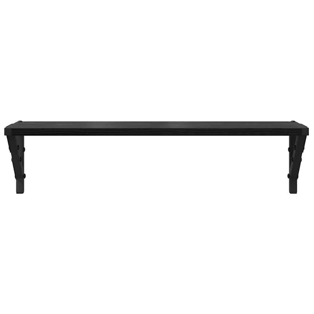 Sieninės lentynos 2 pcs Juodas ąžuolas 60 x 15 x 15,5 cm