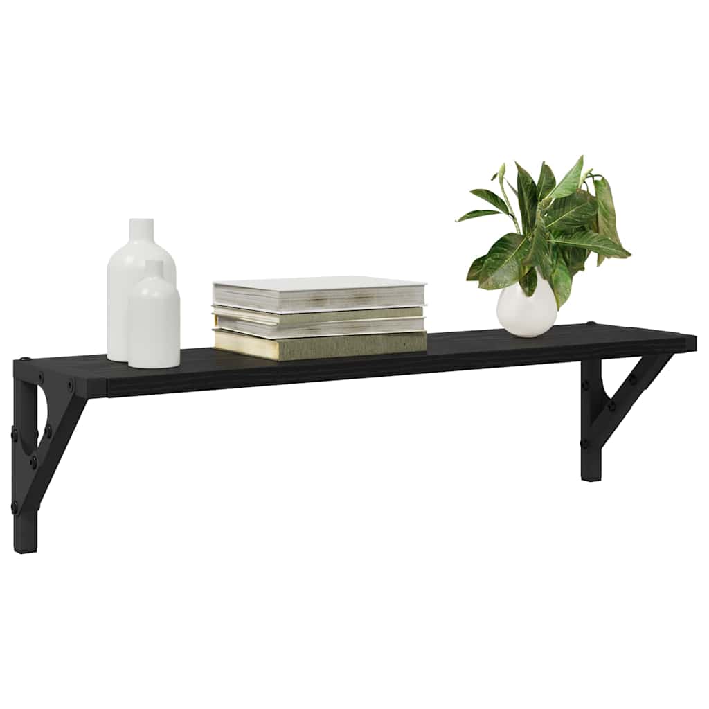 Sieninės lentynos 2 pcs Juodas ąžuolas 60 x 15 x 15,5 cm