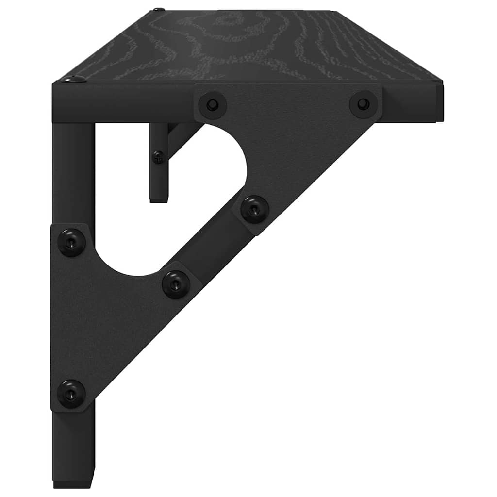 Sieninės lentynos 2 pcs Juodas ąžuolas 60 x 15 x 15,5 cm