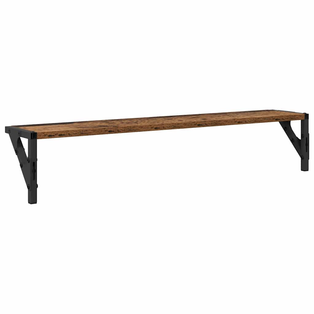 Sieninės lentynos 2 pcs Senovinis medis 80 x 15 x 15,5 cm