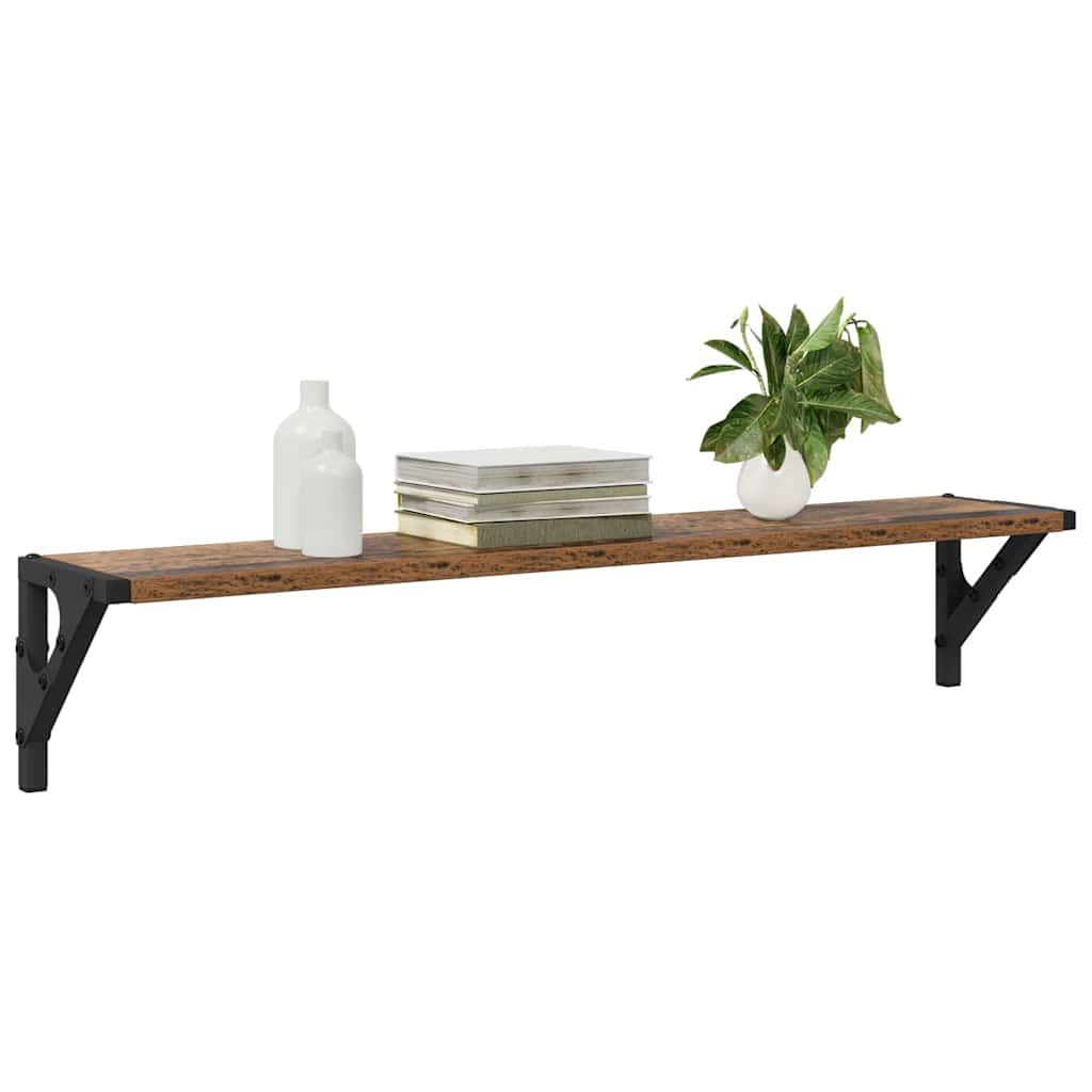 Sieninės lentynos 2 pcs Senovinis medis 80 x 15 x 15,5 cm