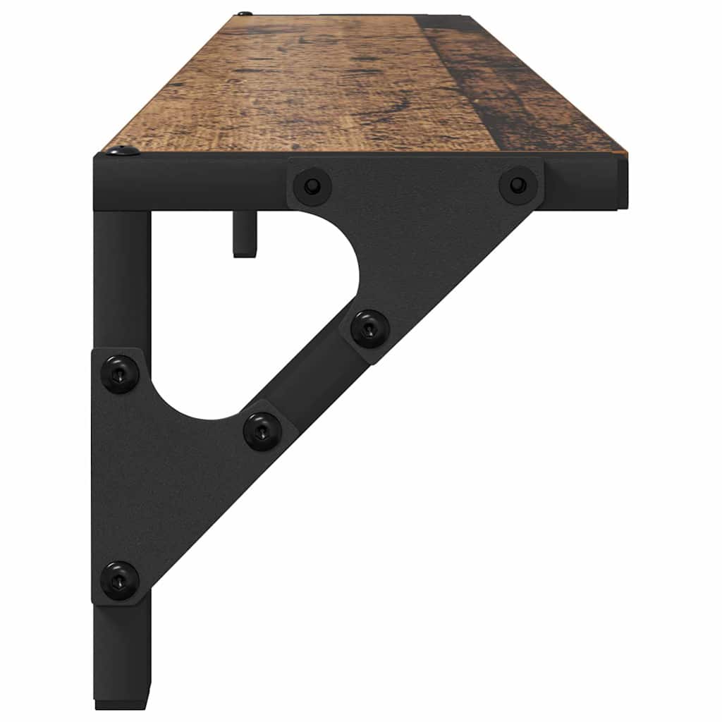 Sieninės lentynos 2 pcs Senovinis medis 80 x 15 x 15,5 cm