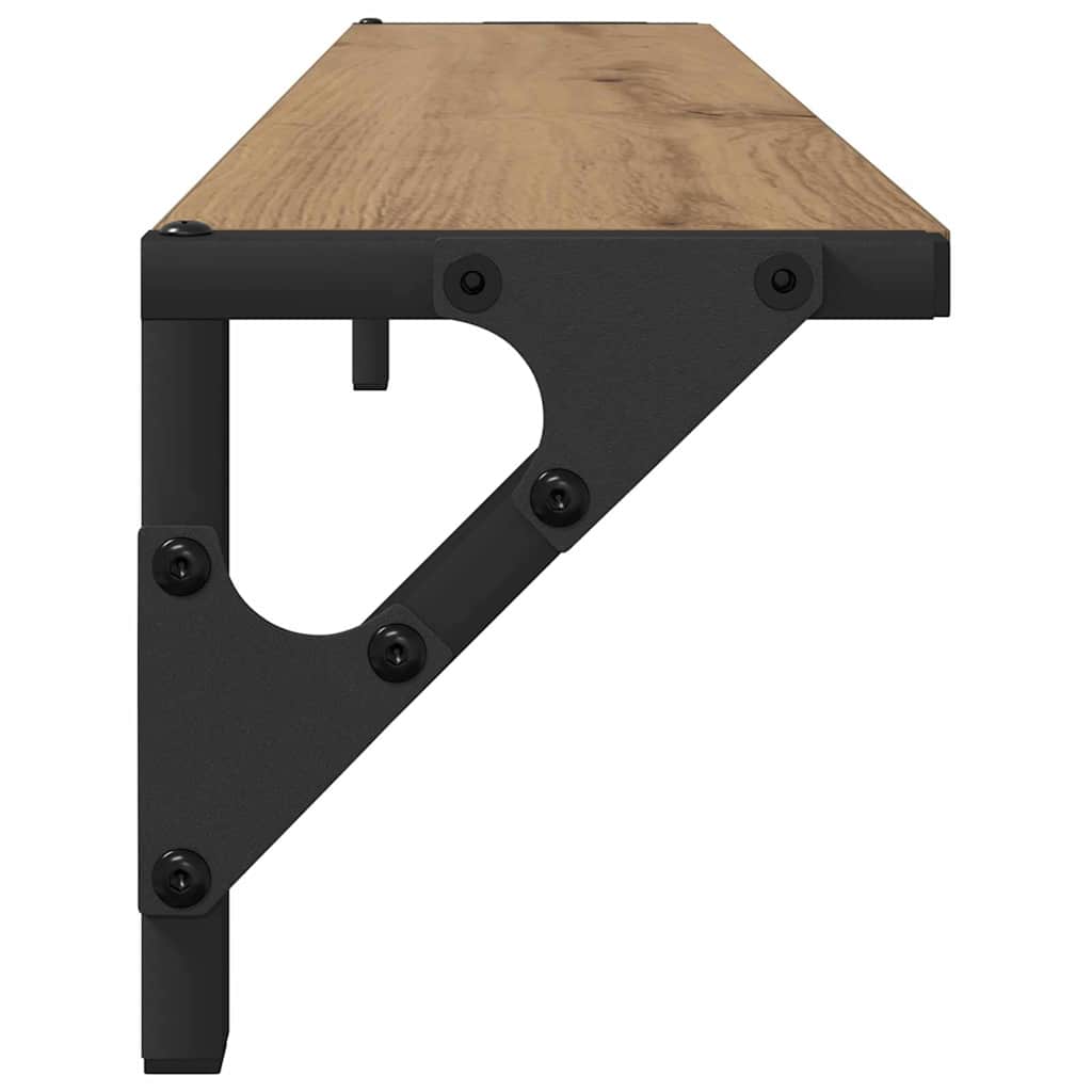 Sieninės lentynos 2 pcs Amatininkų ąžuolas 80 x 15 x 15,5 cm