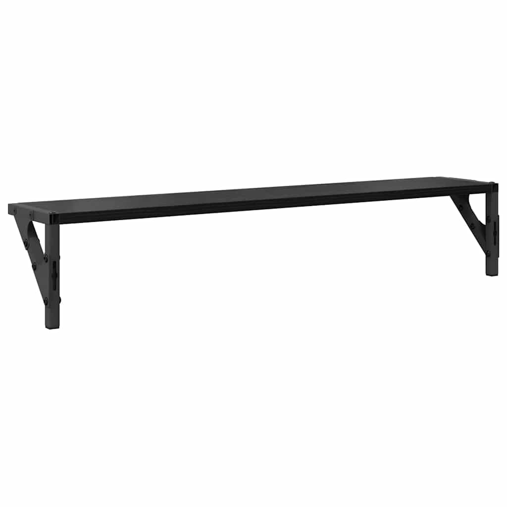 Sieninės lentynos 2 pcs Juodas ąžuolas 80 x 15 x 15,5 cm