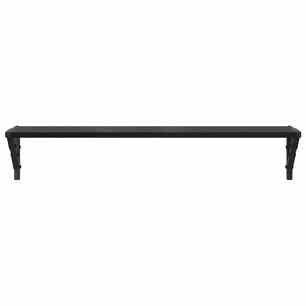 Sieninės lentynos 2 pcs Juodas ąžuolas 80 x 15 x 15,5 cm