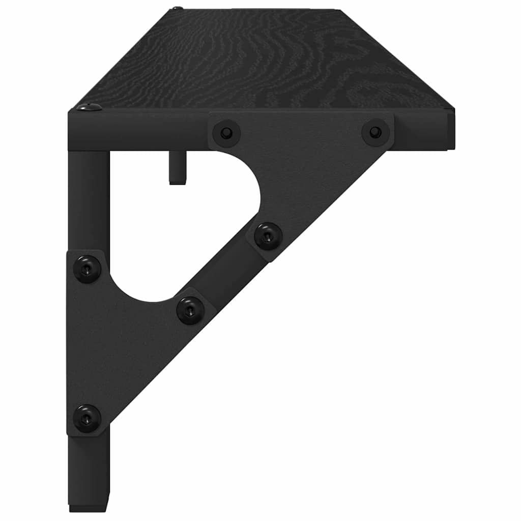 Sieninės lentynos 2 pcs Juodas ąžuolas 80 x 15 x 15,5 cm