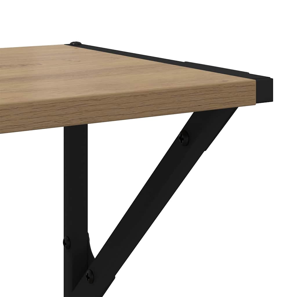 Sieninės lentynos 2 pcs Amatininkų ąžuolas 60 x 25 x 25,5 cm