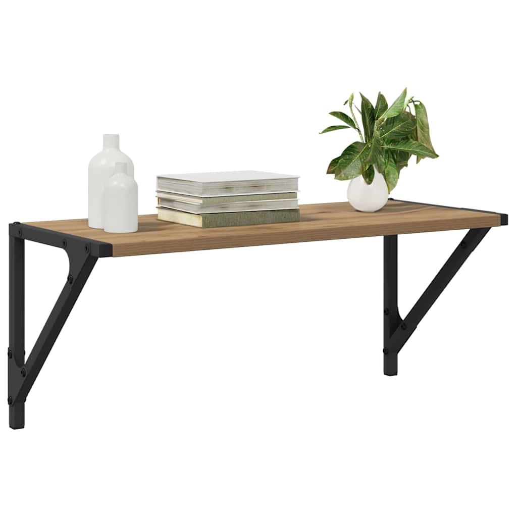 Sieninės lentynos 2 pcs Amatininkų ąžuolas 60 x 25 x 25,5 cm