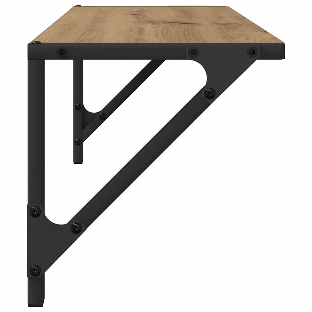 Sieninės lentynos 2 pcs Amatininkų ąžuolas 60 x 25 x 25,5 cm