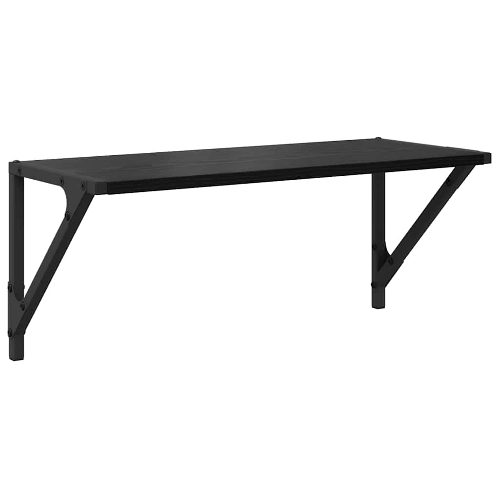 Sieninės lentynos 2 pcs Juodas ąžuolas 60 x 25 x 25,5 cm