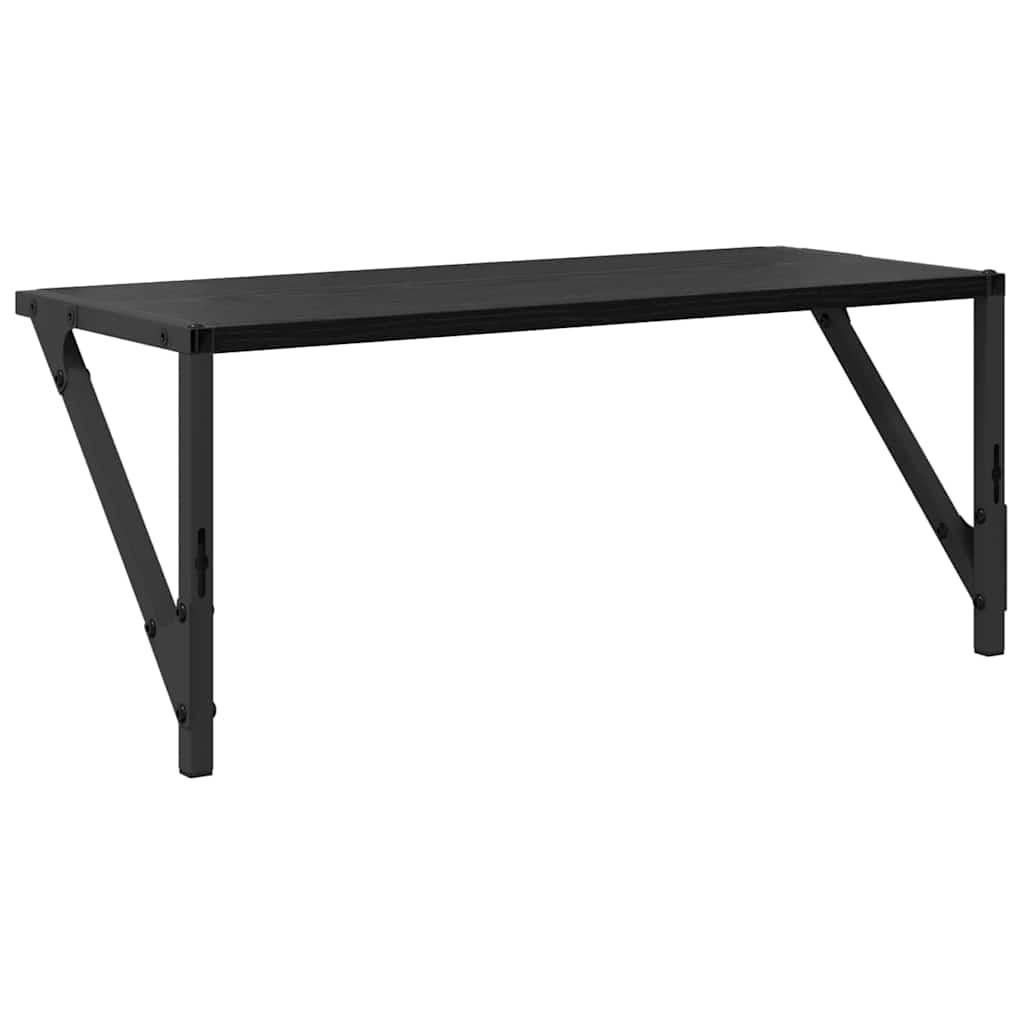 Sieninės lentynos 2 pcs Juodas ąžuolas 60 x 25 x 25,5 cm