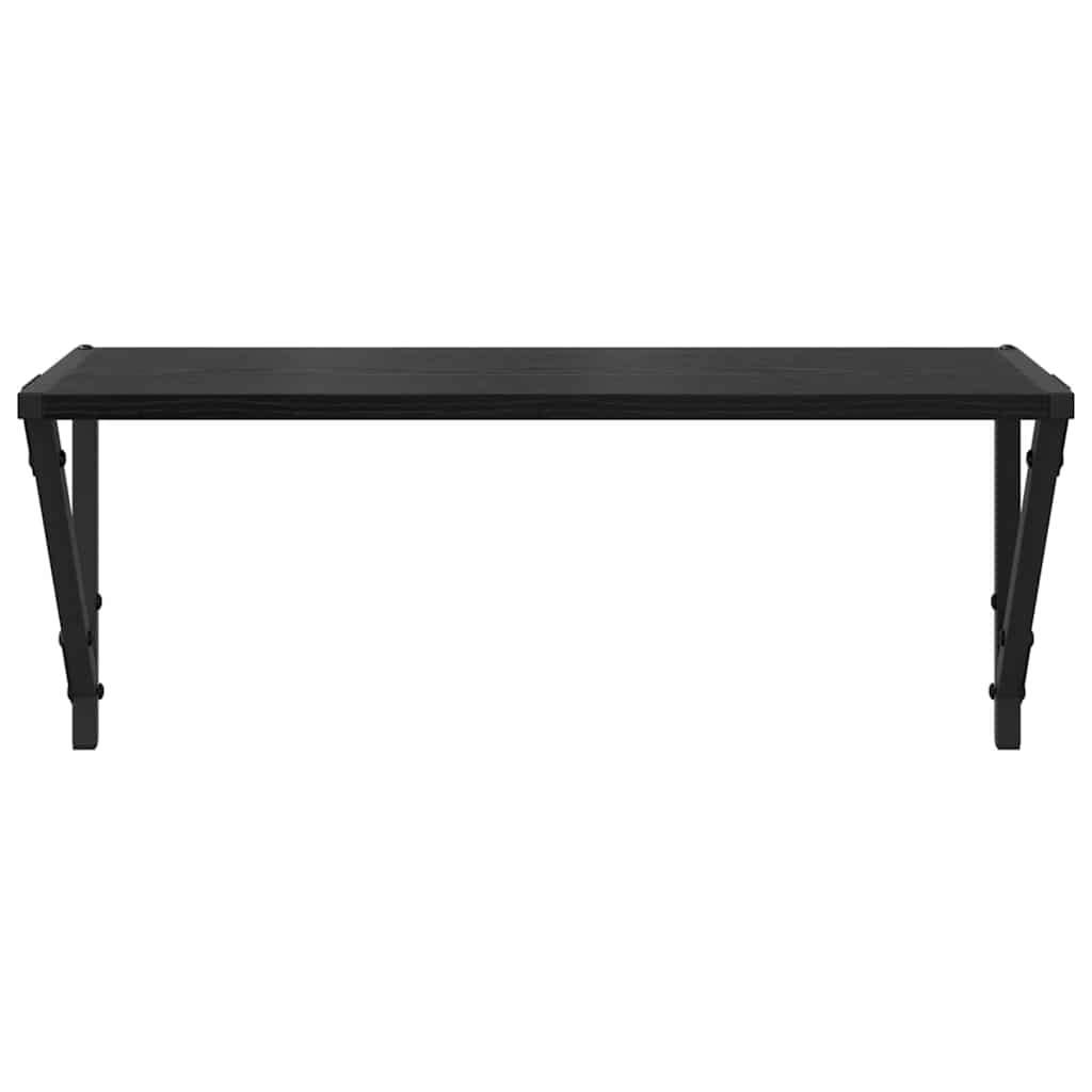 Sieninės lentynos 2 pcs Juodas ąžuolas 60 x 25 x 25,5 cm