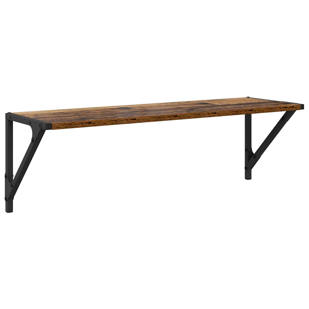 Sieninės lentynos 2 pcs Senovinis medis 80 x 25 x 25,5 cm