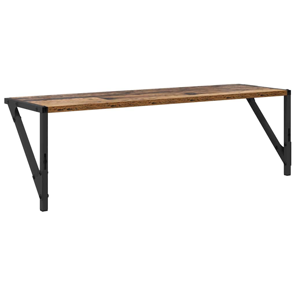 Sieninės lentynos 2 pcs Senovinis medis 80 x 25 x 25,5 cm