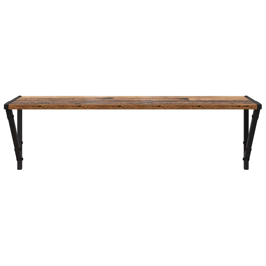 Sieninės lentynos 2 pcs Senovinis medis 80 x 25 x 25,5 cm