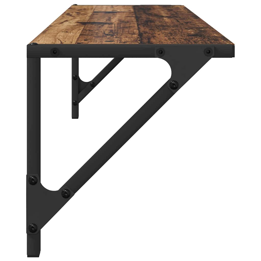 Sieninės lentynos 2 pcs Senovinis medis 80 x 25 x 25,5 cm