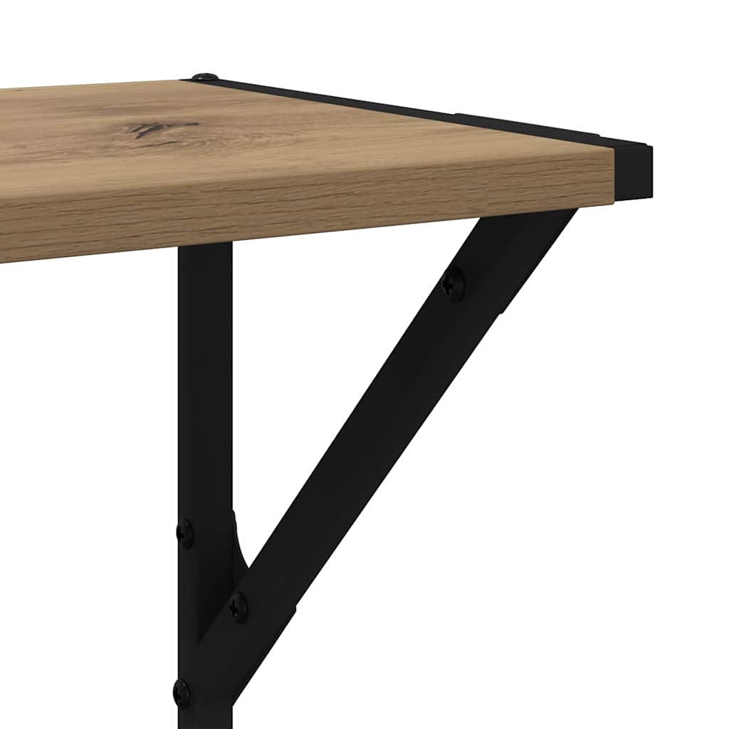 Sieninės lentynos 2 pcs Amatininkų ąžuolas 80 x 25 x 25,5 cm