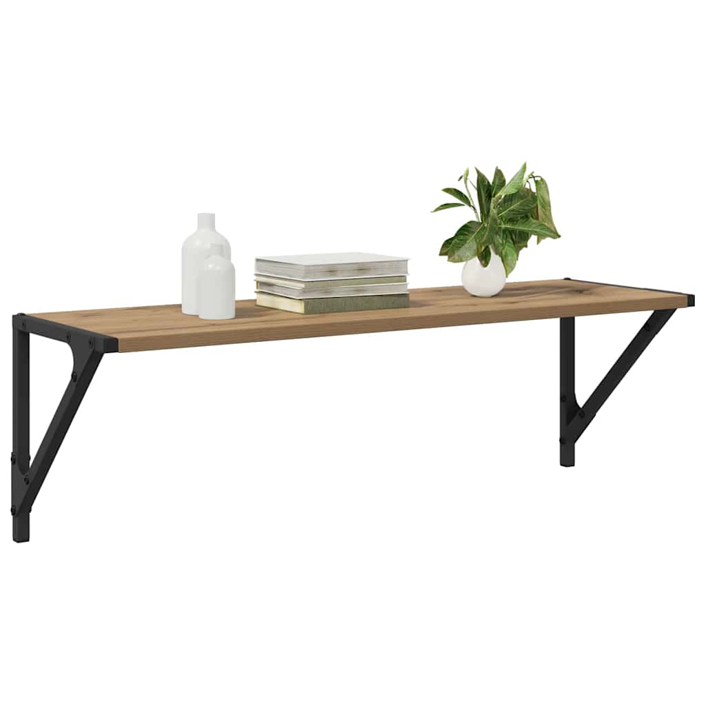 Sieninės lentynos 2 pcs Amatininkų ąžuolas 80 x 25 x 25,5 cm