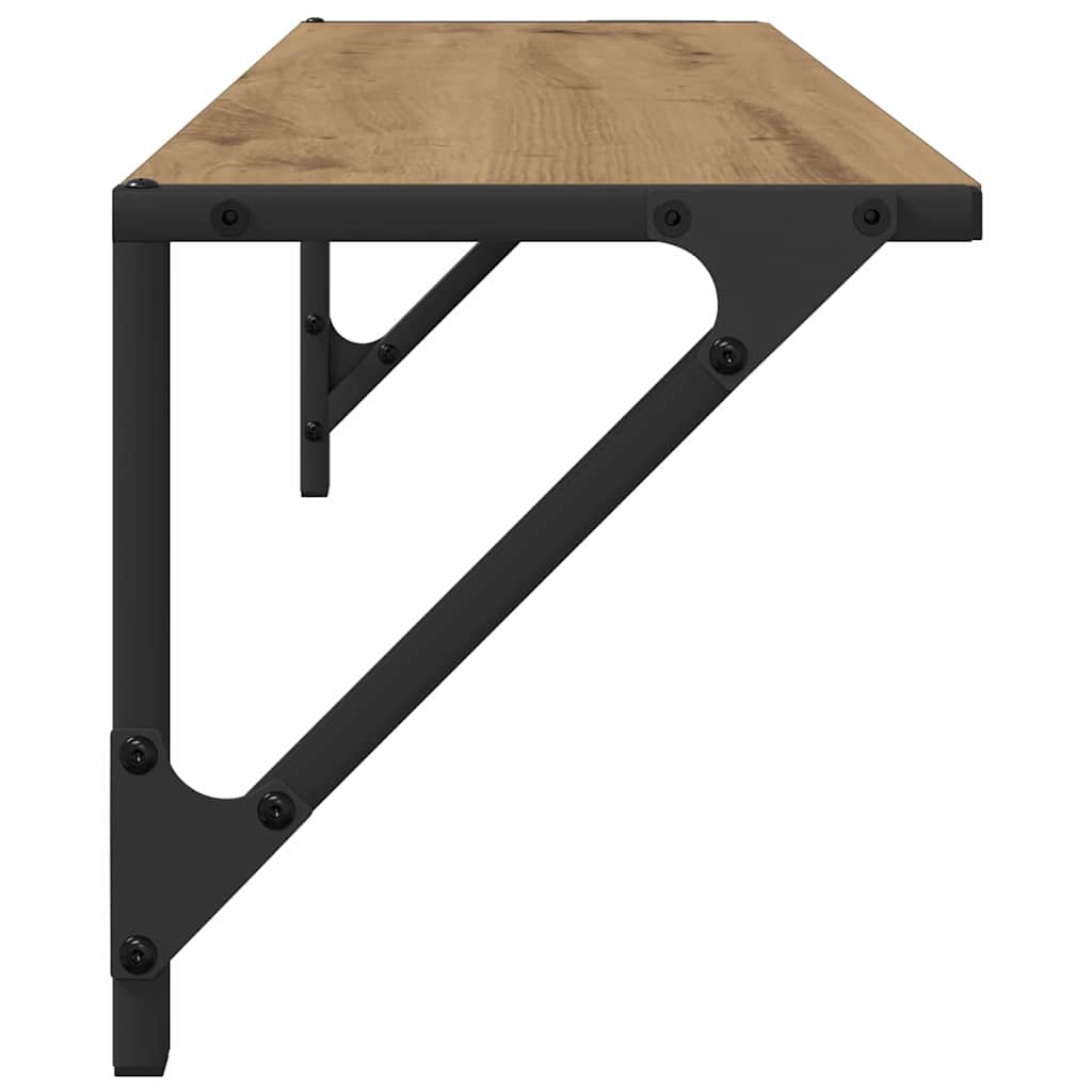 Sieninės lentynos 2 pcs Amatininkų ąžuolas 80 x 25 x 25,5 cm