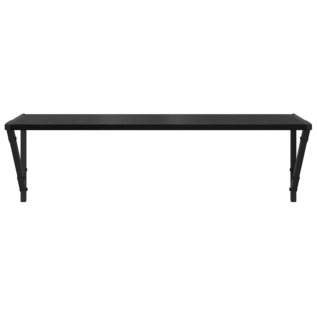 Sieninės lentynos 2 pcs Juodas ąžuolas 80 x 25 x 25,5 cm