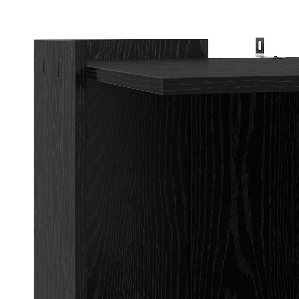 Katės kraiko dėžės uždanga juoda ąžuolo 53 x 53 x 51 cm