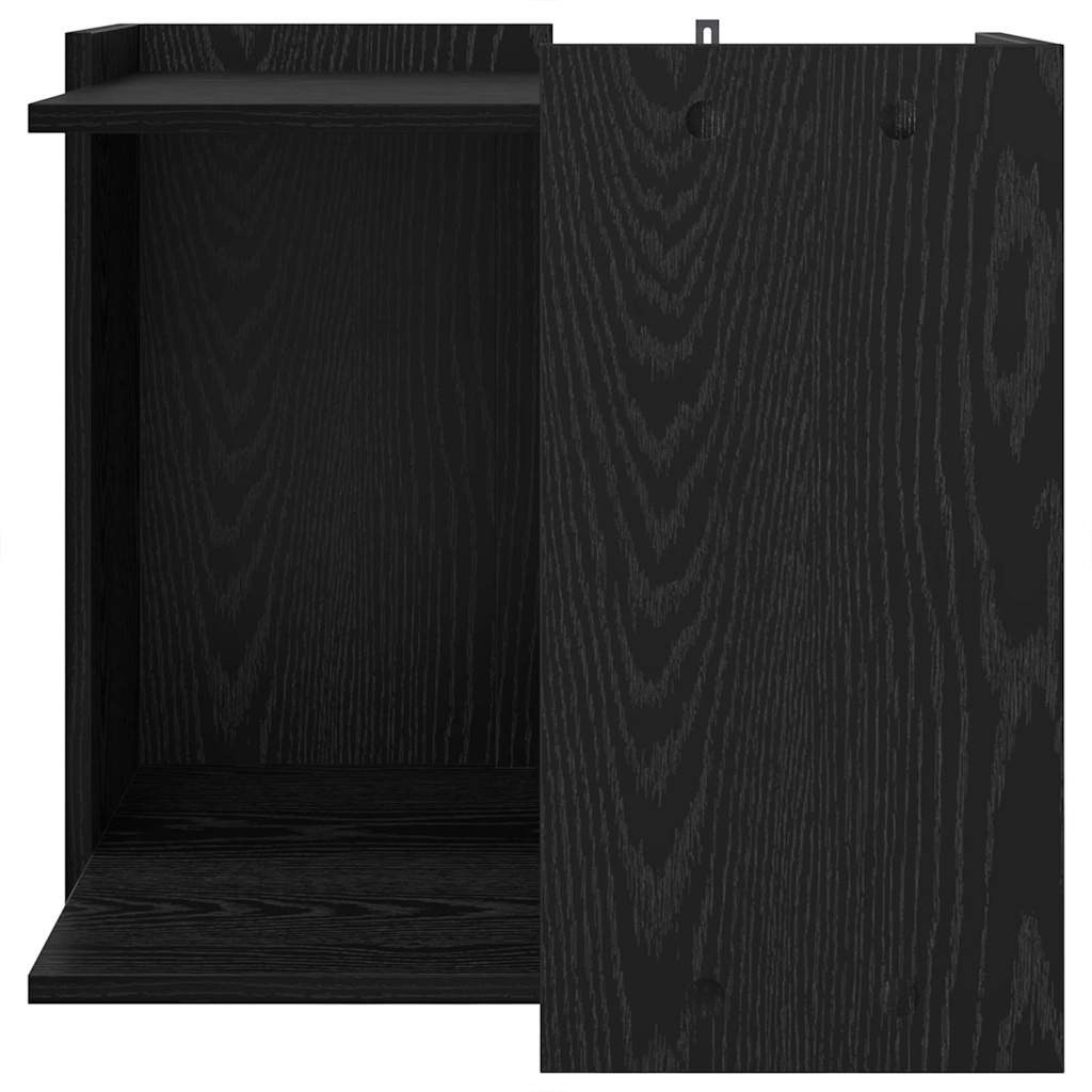 Katės kraiko dėžės uždanga juoda ąžuolo 53 x 53 x 51 cm