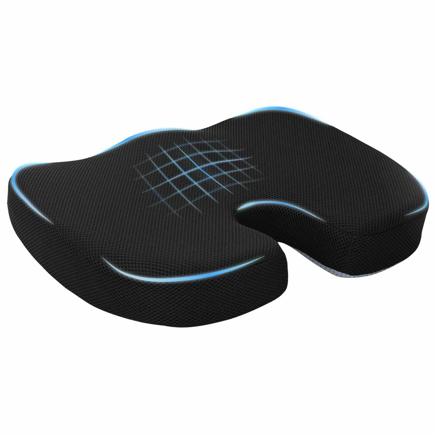 Pagalvė su pagalve Juoda 46 x 38 x 8 cm Tinklelis