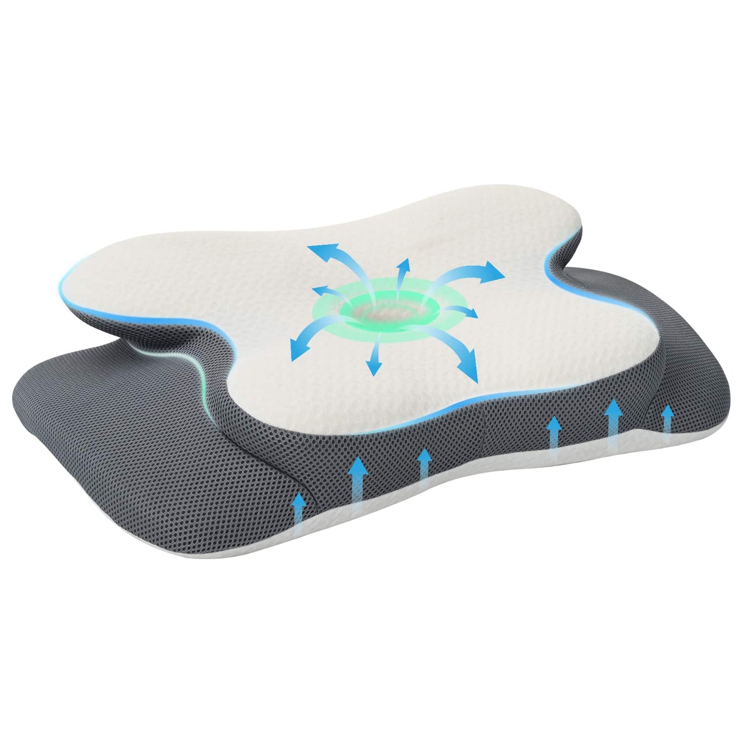 Pagalvė su pagalve Balta 60 x 37 x 13 cm Poliesteris