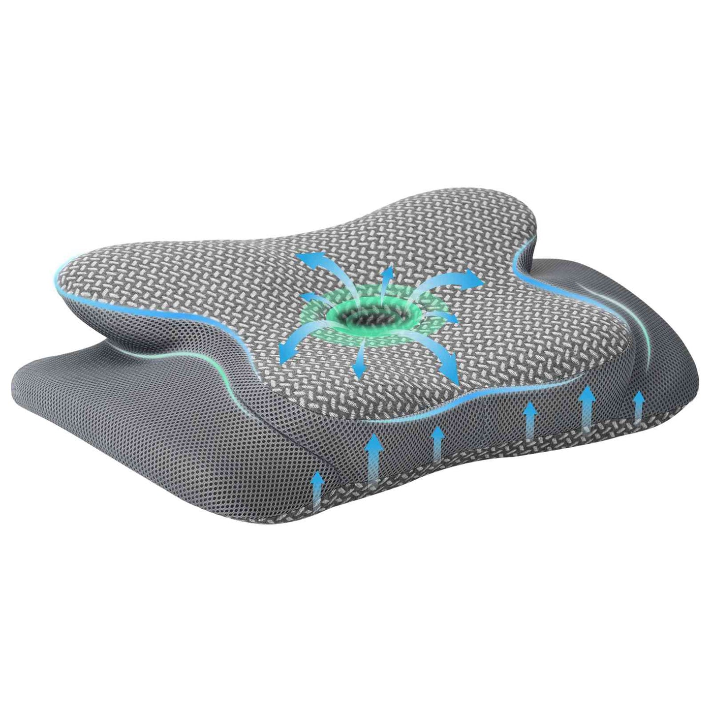 Pagalvė su pagalve Pilka 60 x 37 x 13 cm Poliesteris