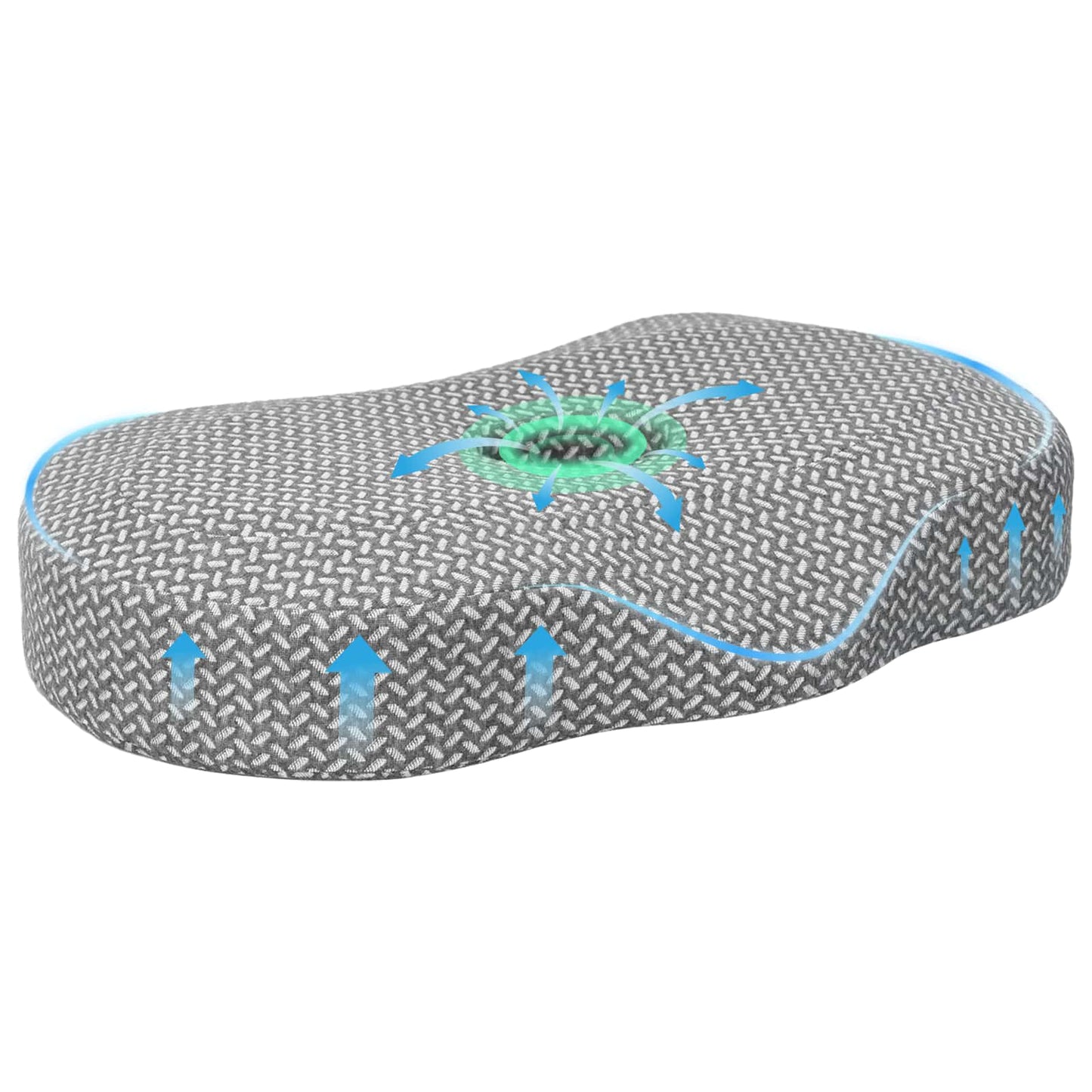 Pagalvė su pagalve Pilka 55 x 36 x 10 cm Poliesteris