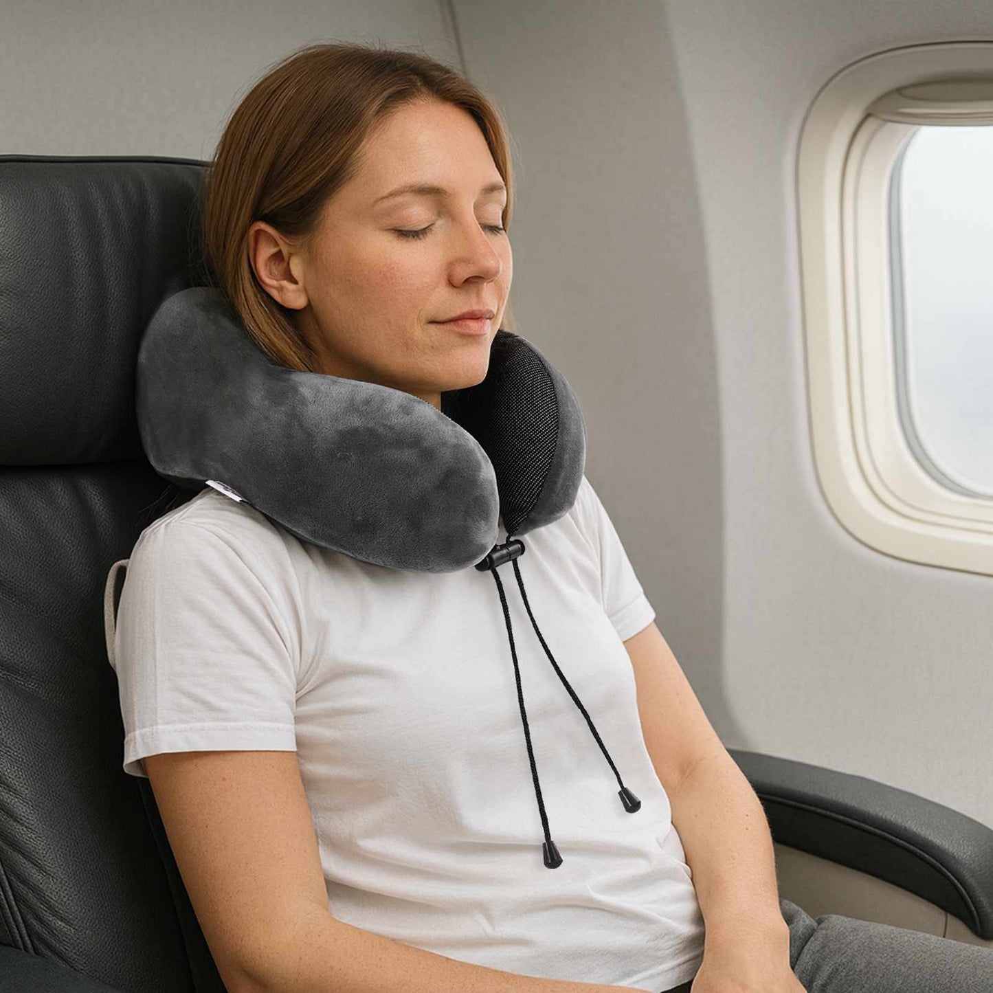 Pagalvė su pagalve Reguliuojamas Pilka 28 x 25 x 14 cm Aksomas