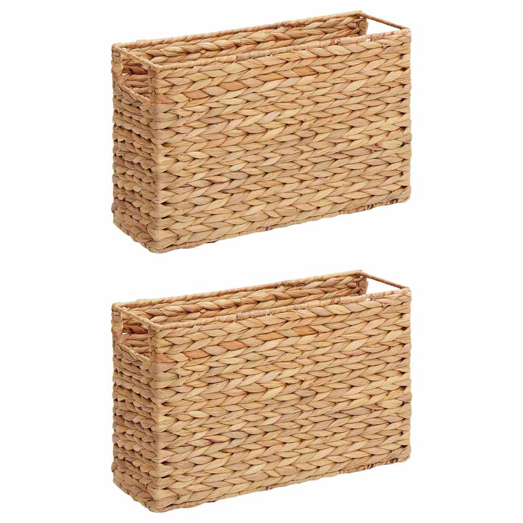 Žurnalų Krepšiai su saugykla 2 pcs Natūrali 39 x 14 x 25 cm