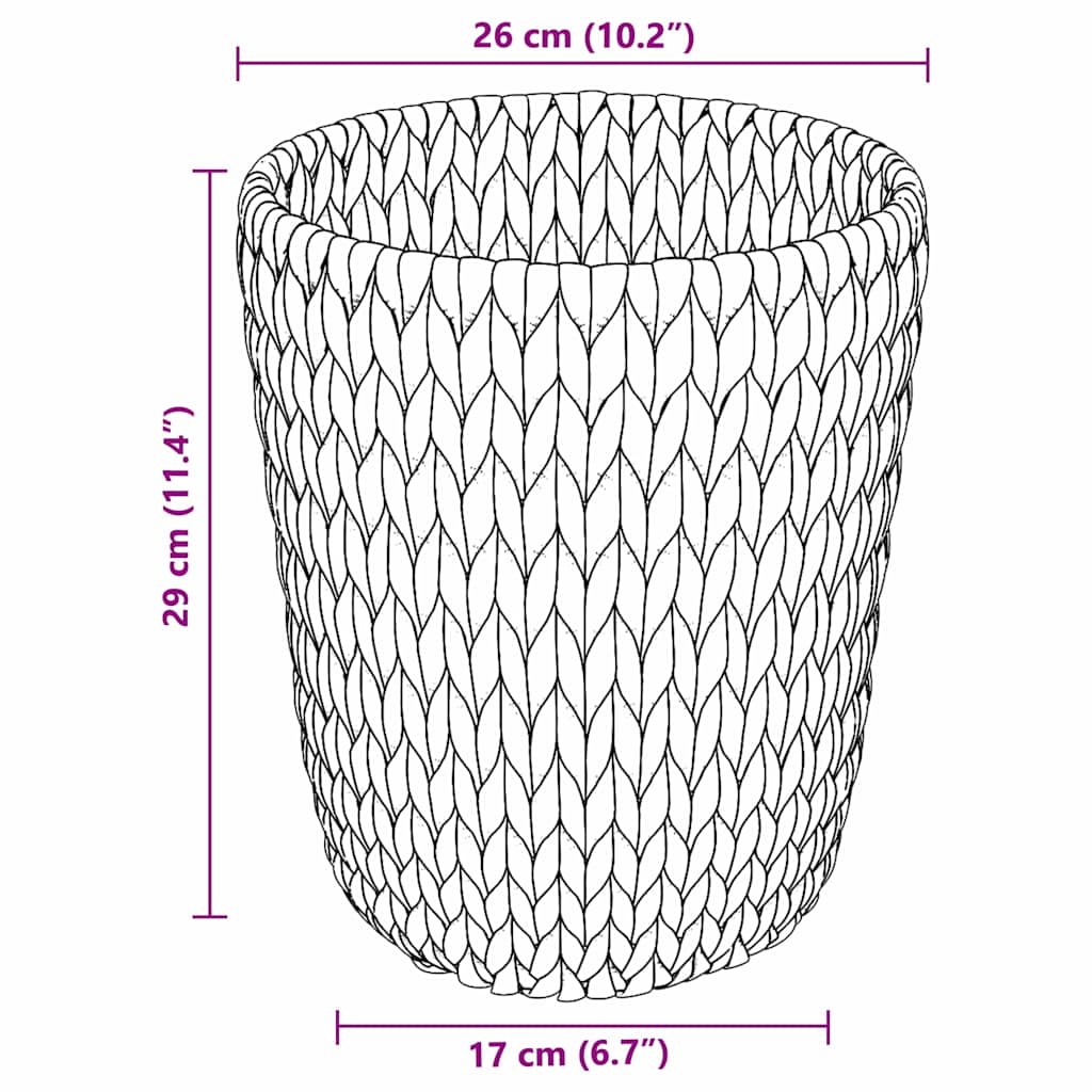 Atliekų popieriaus dėžės 2 pcs Natūrali Ø 25 x 28,5 cm