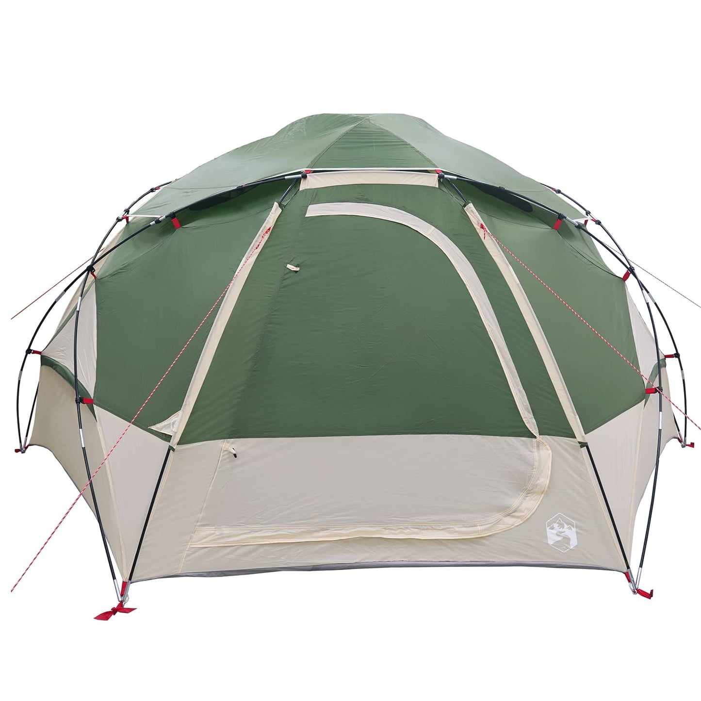 Kupolo palapinė su nuimamu lietaus skydeliu Žalia 4 asmenims
