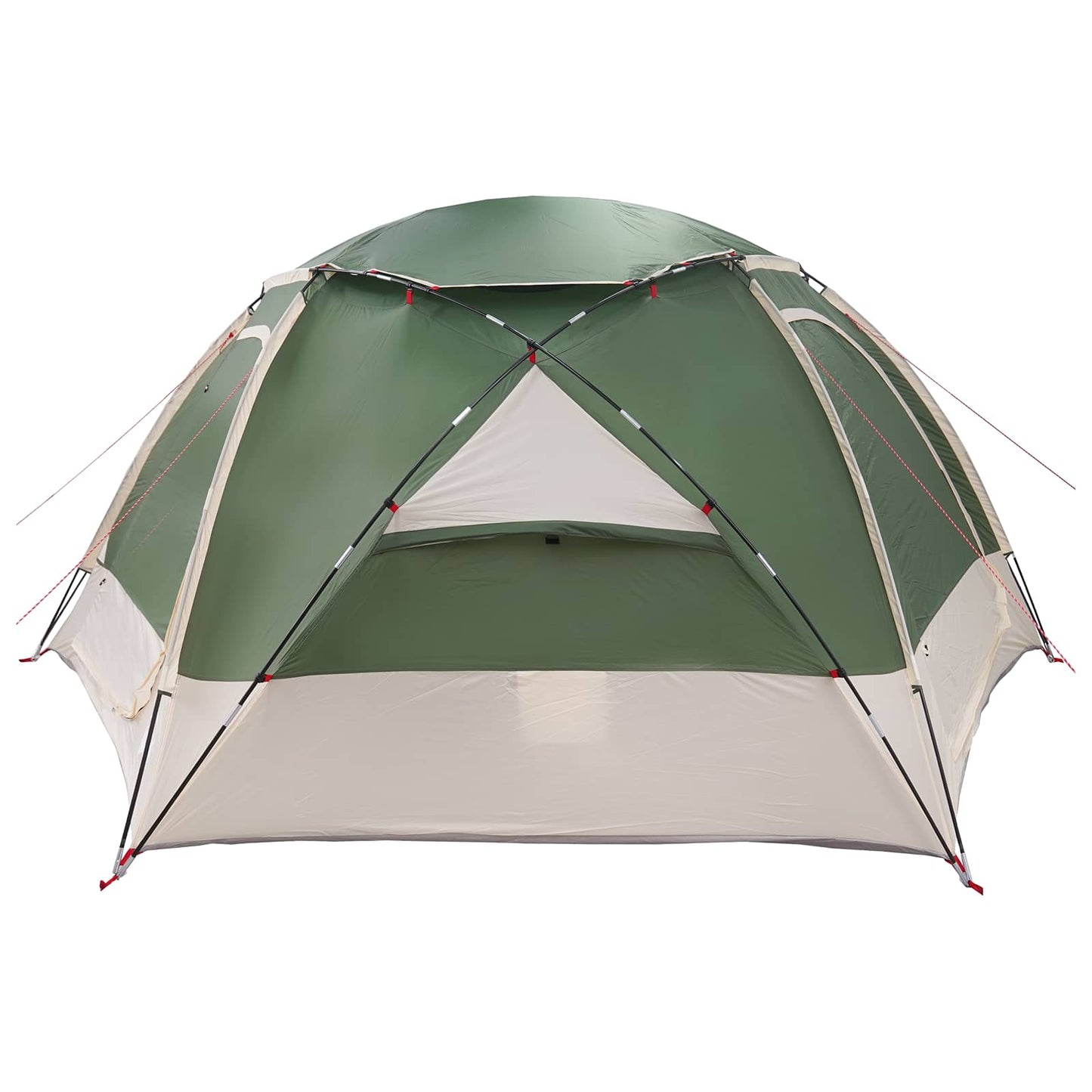 Kupolo palapinė su nuimamu lietaus skydeliu Žalia 4 asmenims