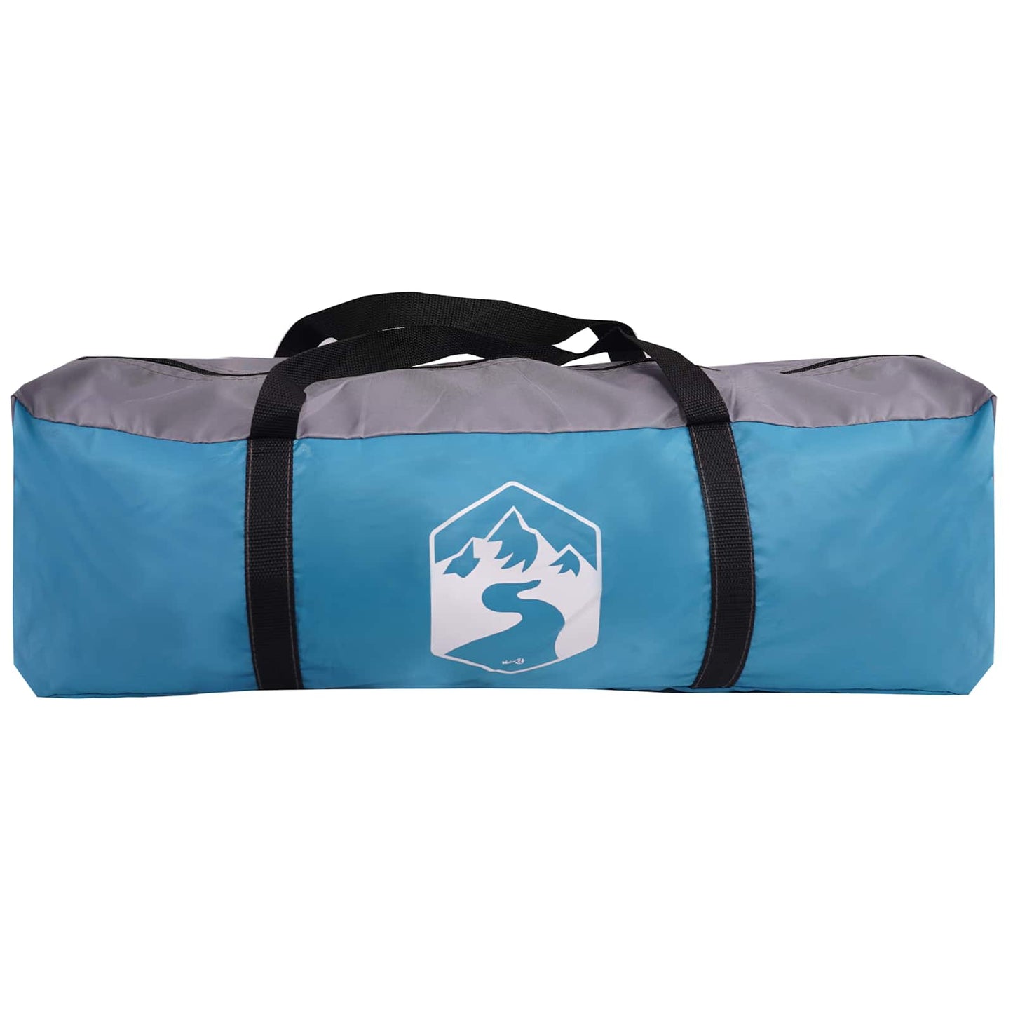 Kupolo palapinė su nuimamu lietaus skydeliu Mėlyna 4 asmenims