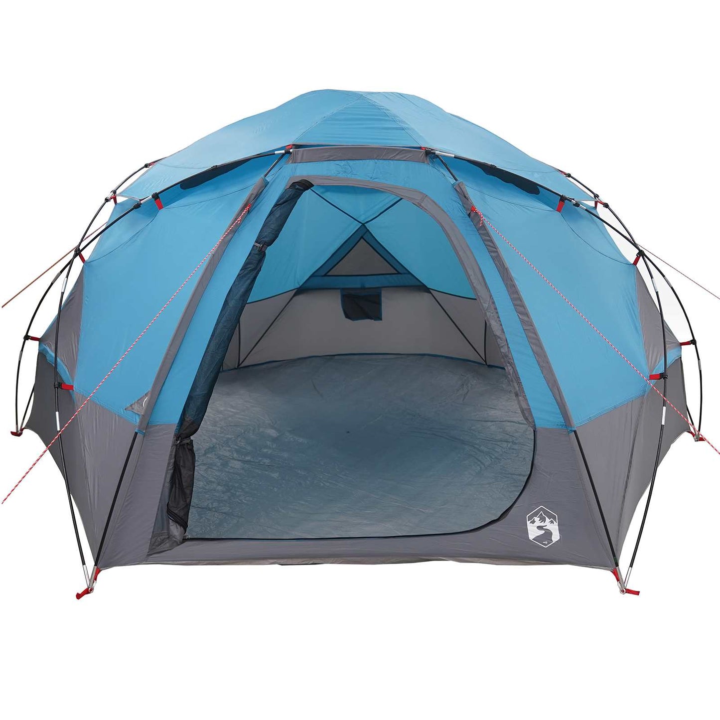 Kupolo palapinė su nuimamu lietaus skydeliu Mėlyna 4 asmenims
