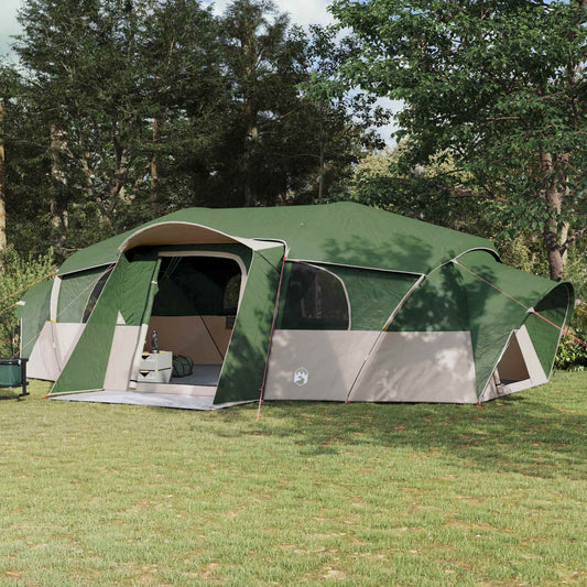 Šeimos palapinė su lietpalčiu, atspari vandeniui tunelis Žalia