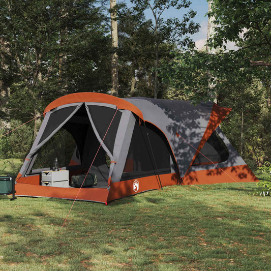 Šeimos palapinė Pilka ir oranžinė 550 x 555 x 208 cm