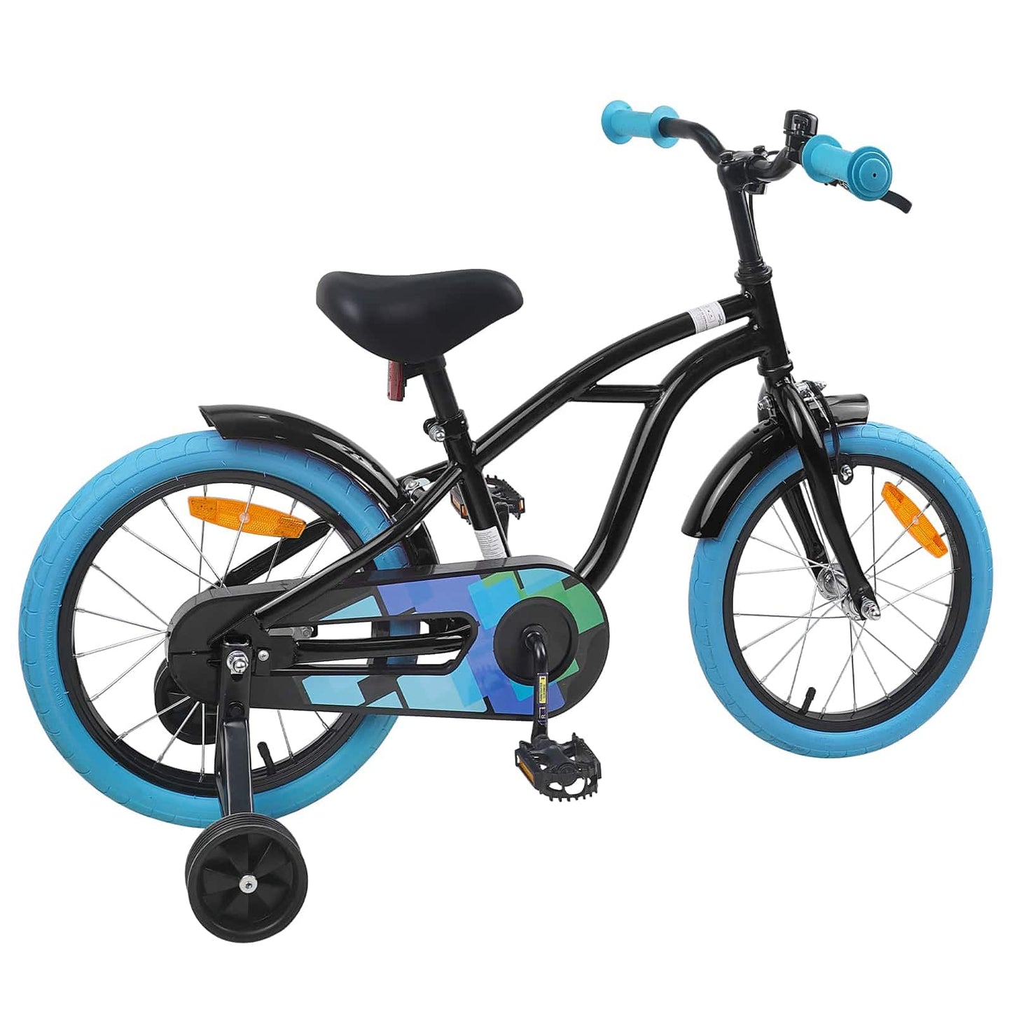 Vaikų Dviratis 16 Colių skirta 4-6 metų vaikams Juoda