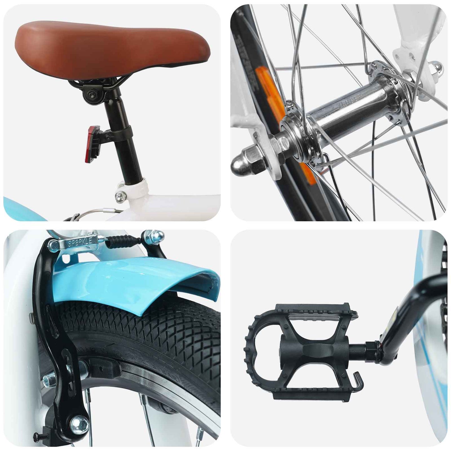 Vaikų Dviratis 24 Colių 8-12 metų Šviesiai mėlyna